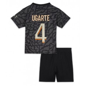 Lacne Dětský Futbalové dres Paris Saint-Germain Manuel Ugarte #4 2023-24 Krátky Rukáv - Tretina (+ trenírky)